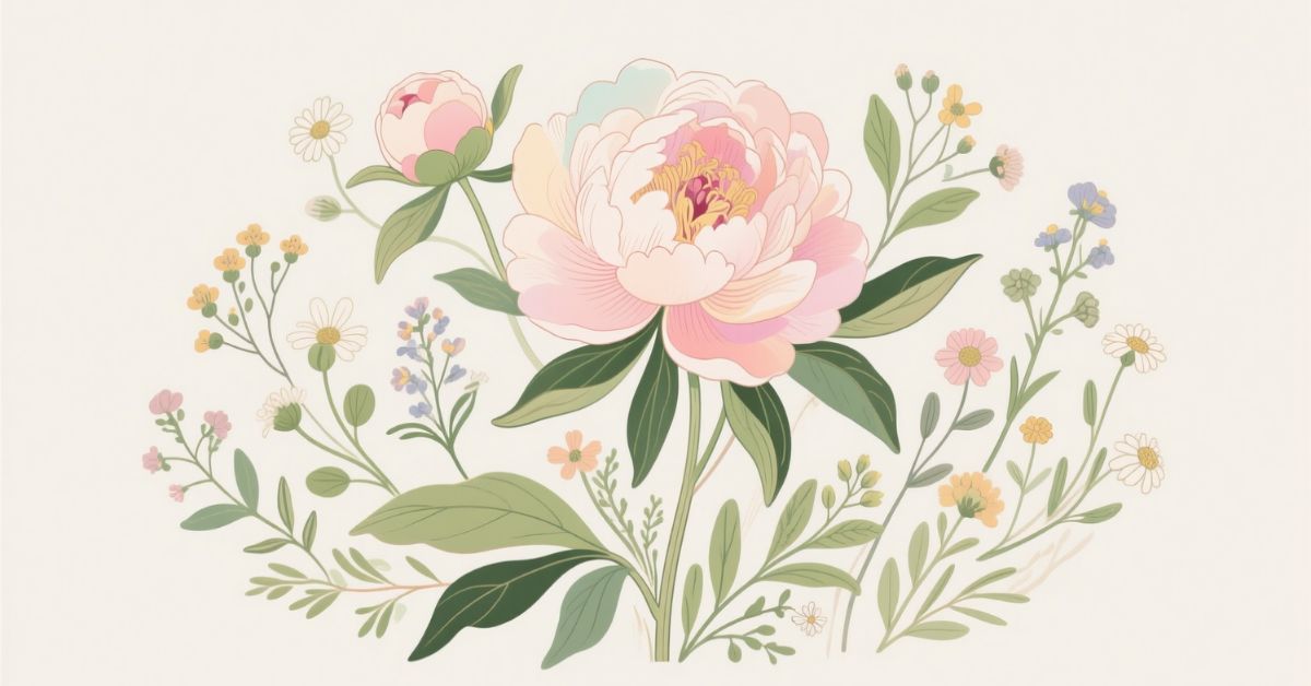 aesthetic flower drawing