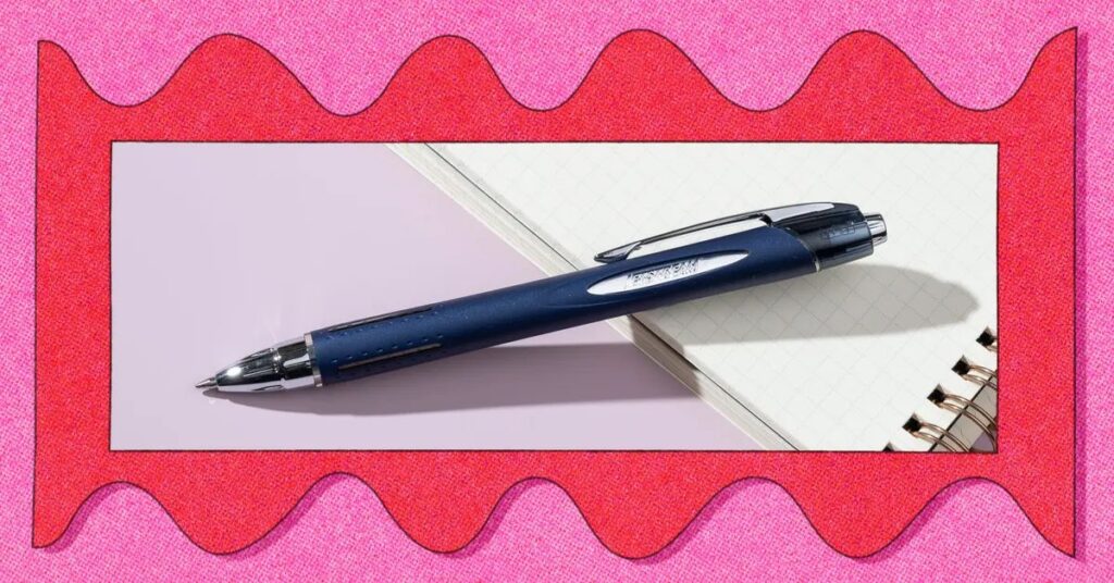blue felt tip pens