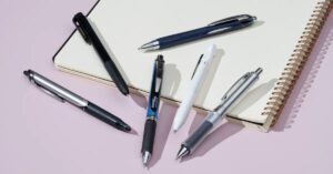blue felt tip pens